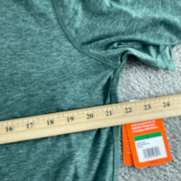 Bass Outdoor Microtech Perf SS Tee Lily Pad Green L NWT 0540 - Picture 6 of 9